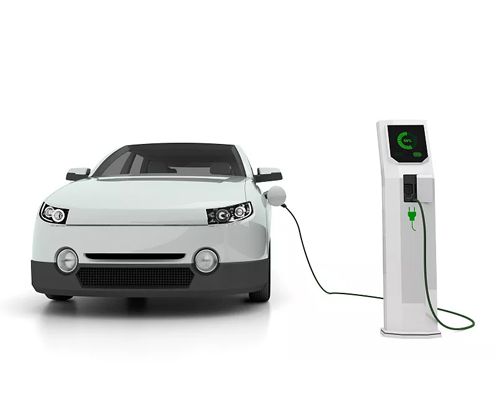 Electric vehicle connected to a standalone EV charging station terminal, application case concept