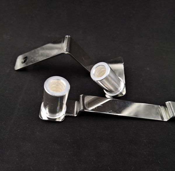 Silver-plated spring-loaded socket contacts mounted on formed metal busbar terminals