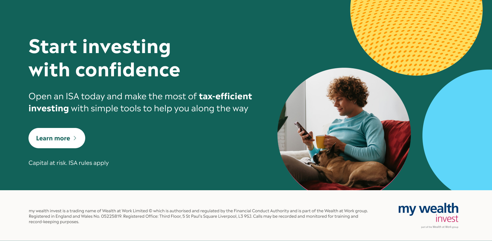 Start investing with confidence banner advert - click to open an ISA
