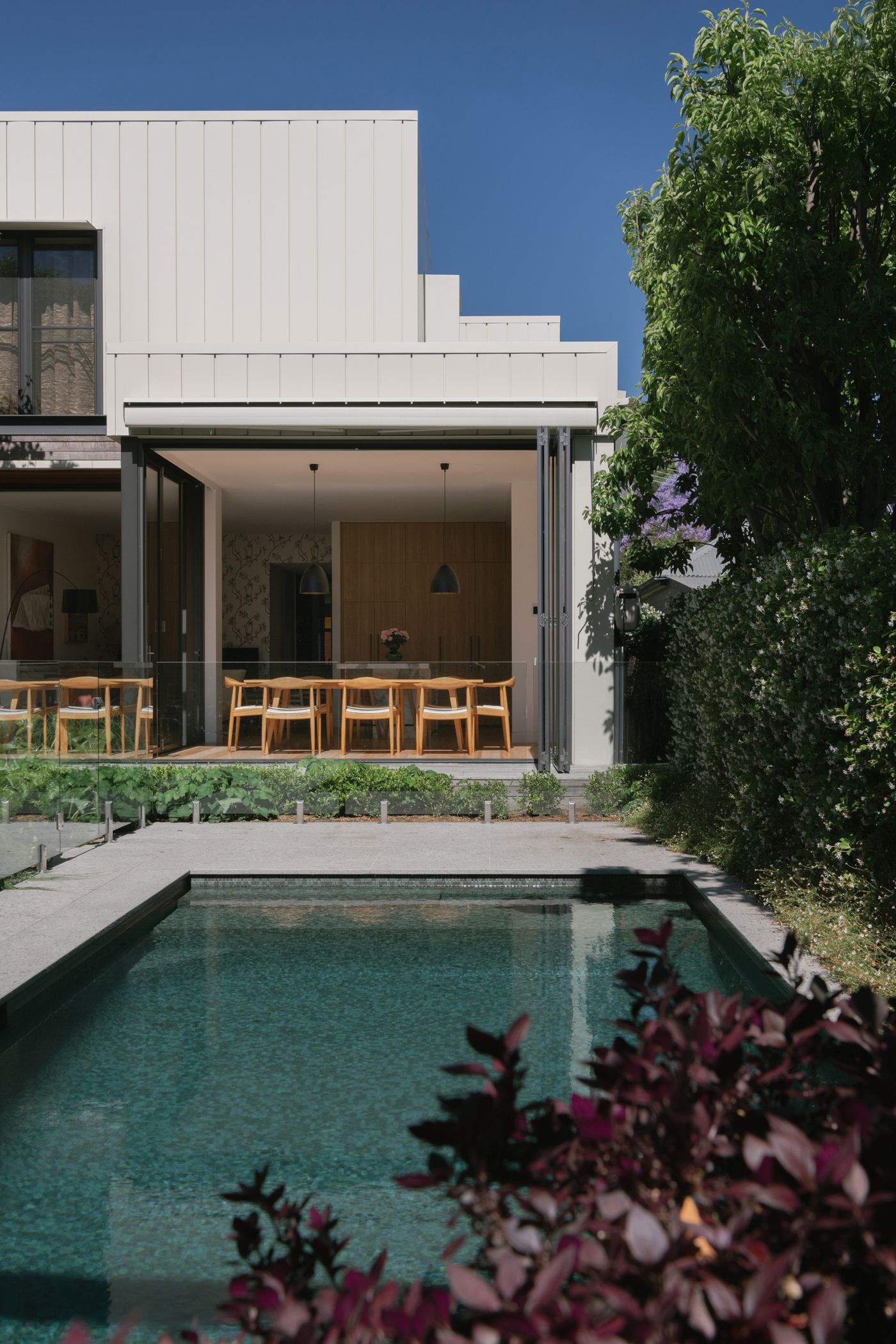 pool and garden