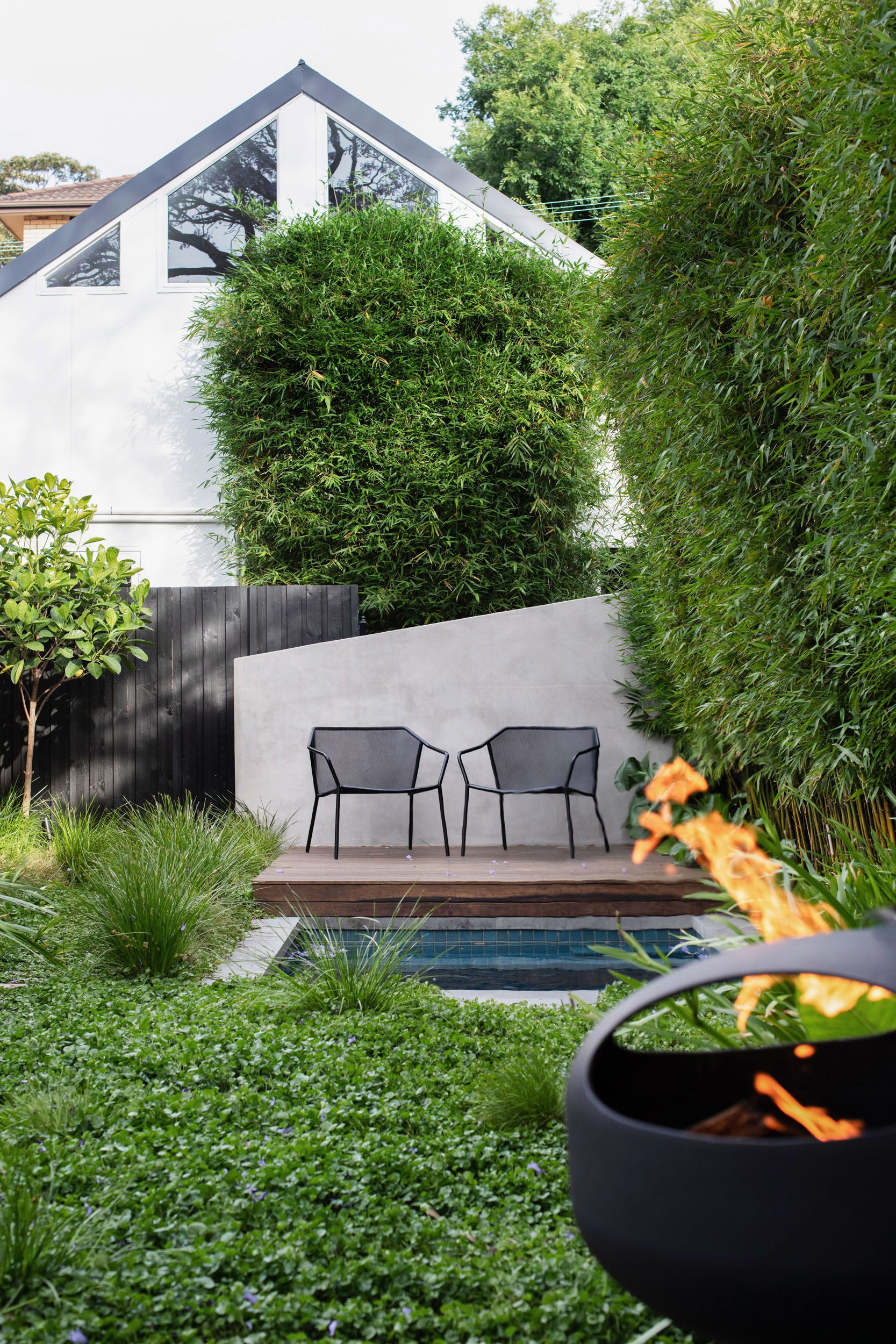 outdoor fireplace