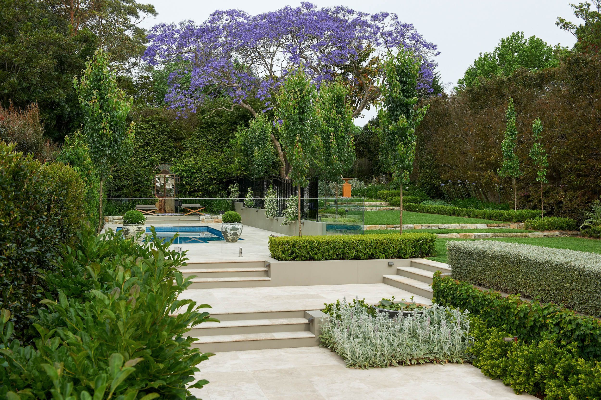 pool and garden