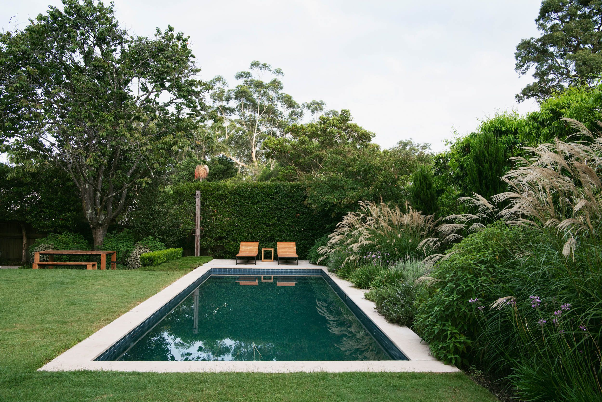 pool and garden