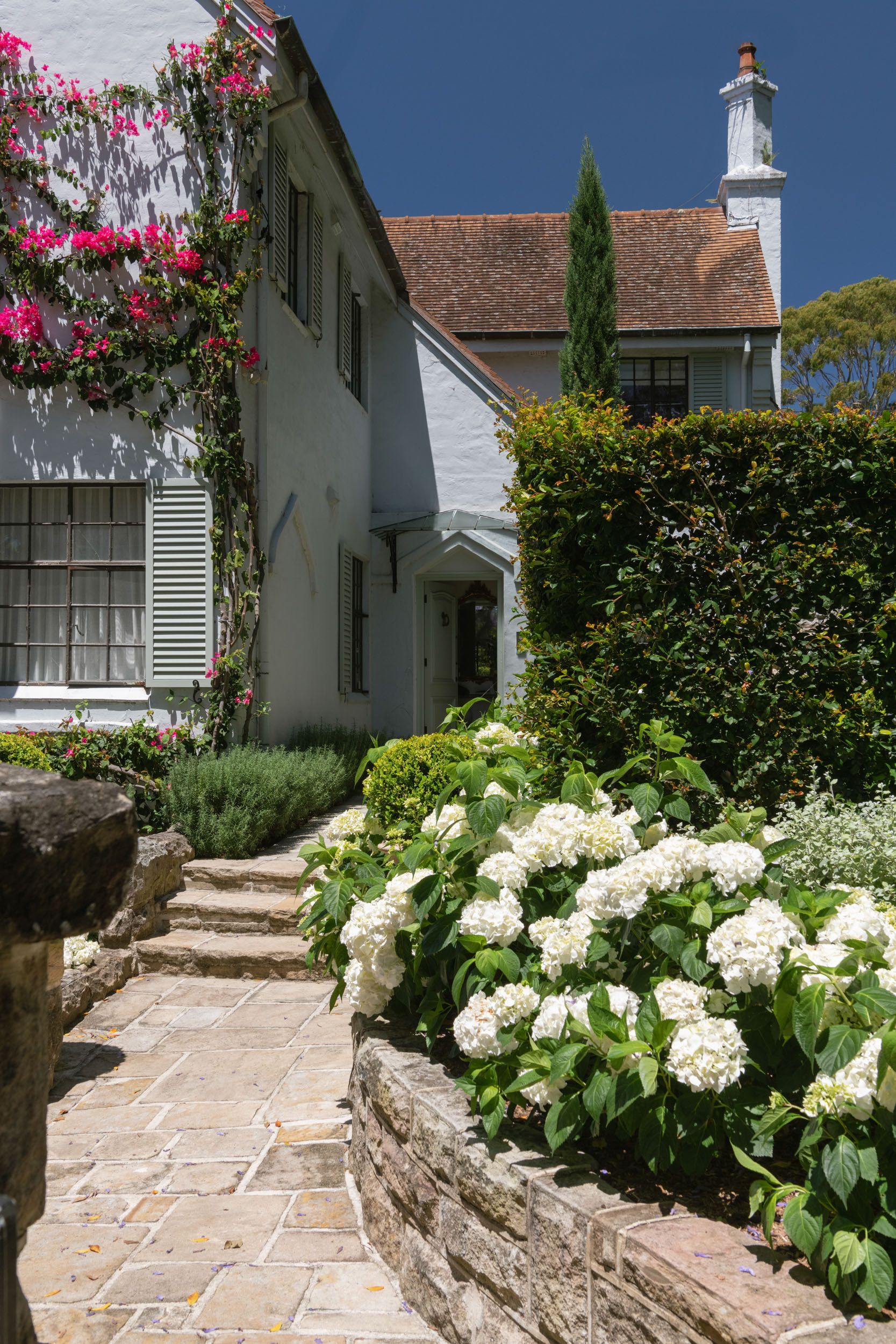 stone path leading to house