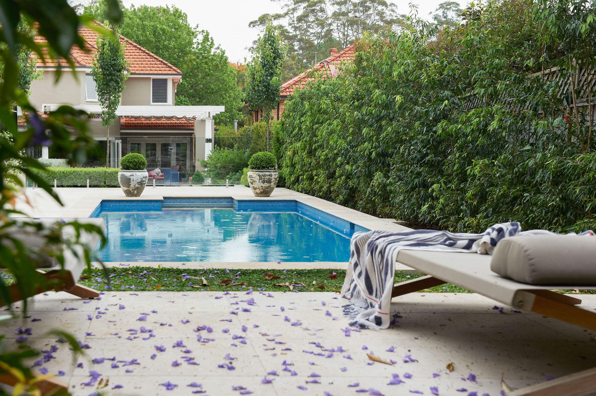 pool and house