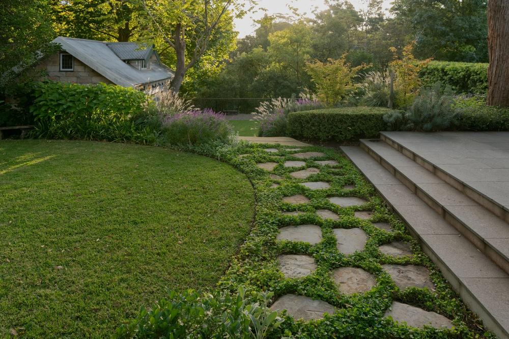 grass and stone path