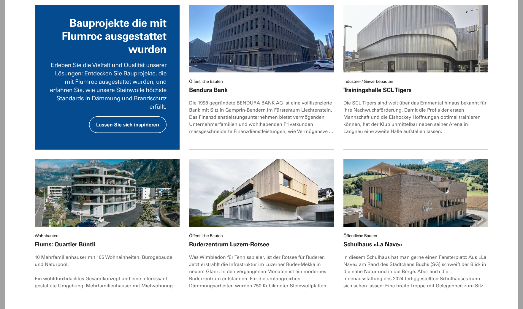 Grid modules on the published site — what editors see before it goes live