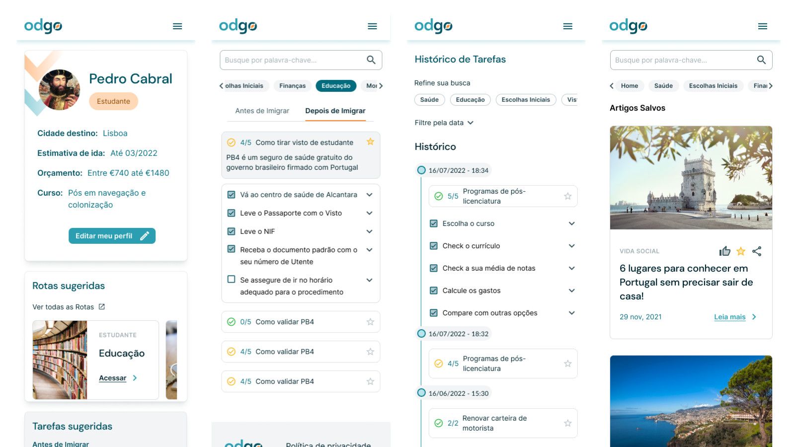 Odgo — a free planner that takes a quiz and returns your immigration path