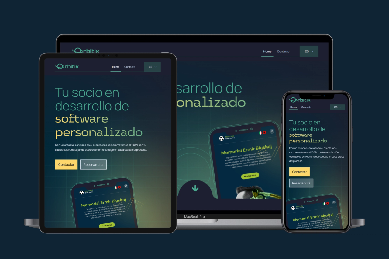 desktop + mobile views