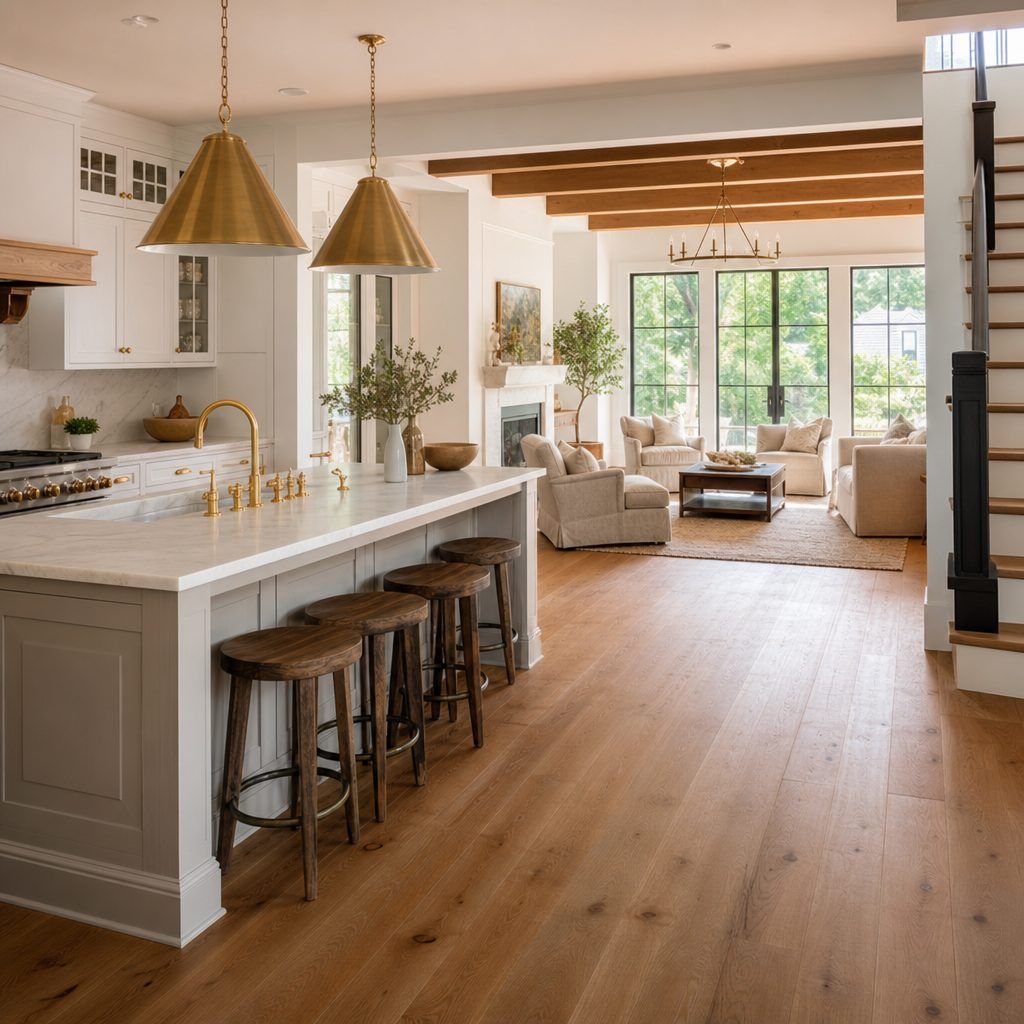 Finished kitchen with custom cabinetry at North Grove