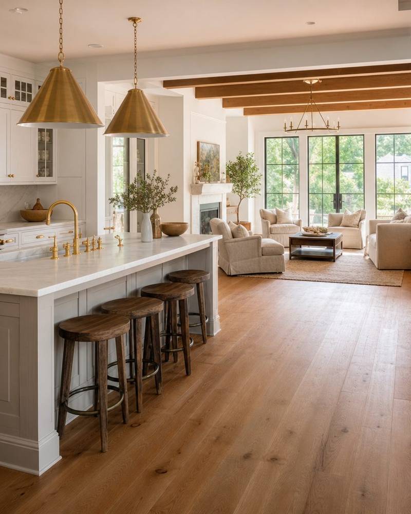 Finished kitchen with custom cabinetry at North Grove