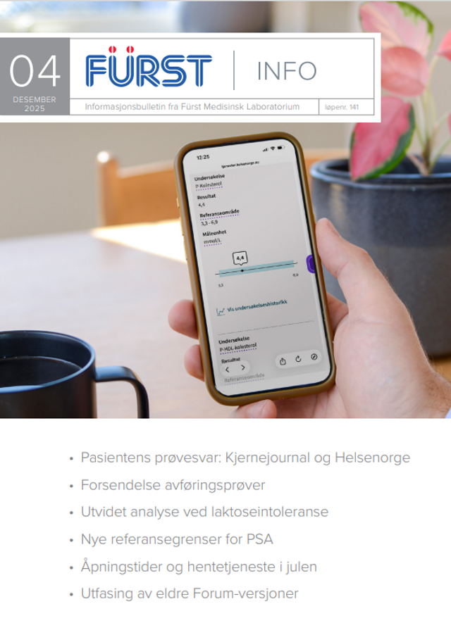 Bilde som viser mobil med oppslag av prøvesvar på Helsenorge