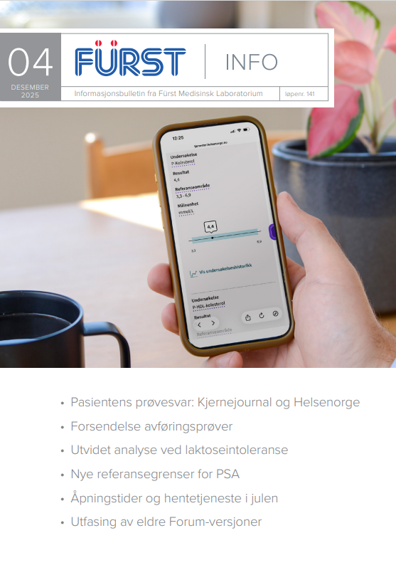 Bilde som viser mobil med oppslag av prøvesvar på Helsenorge