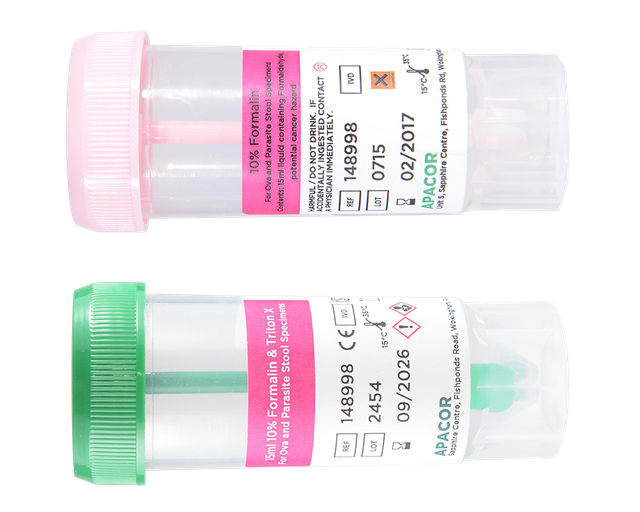 Bilde av prøveglass til parasitter