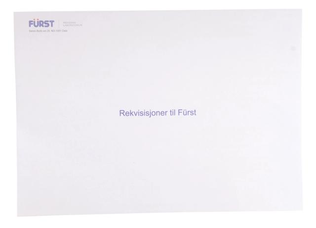 Hvite konvolutter til rekvisisjoner