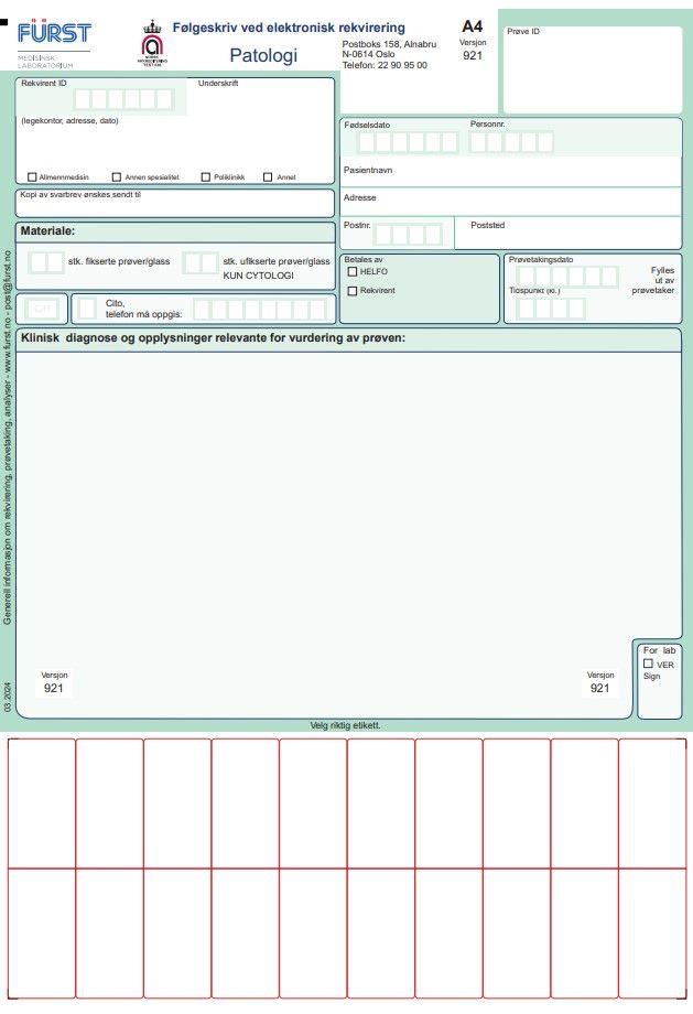 Følgeskriv patologi for Fürst