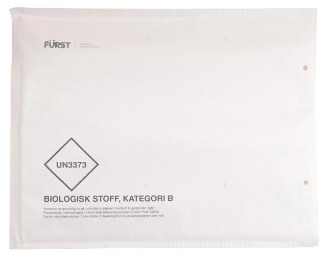 Hvite ekspress-konvolutter for biologisk stoff