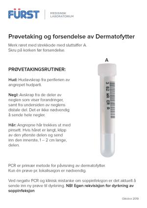 Prøvetaking og forsendelse av dermatofytter