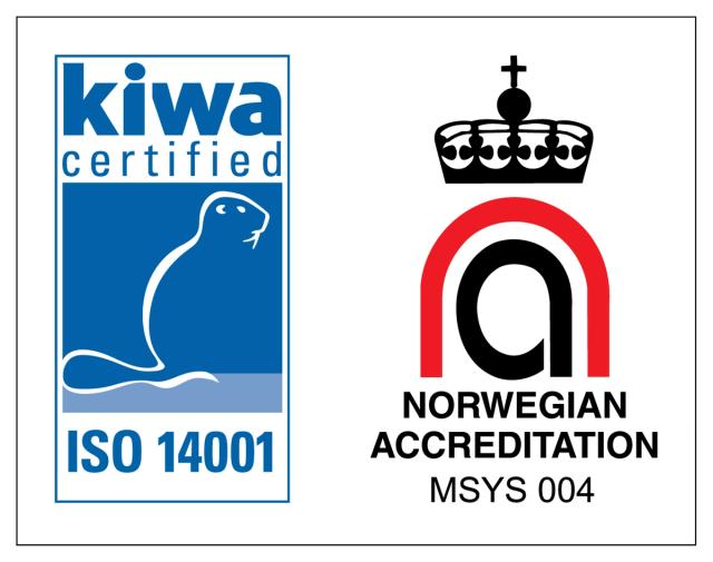 Logo for miljøsertifisering ISO 14001