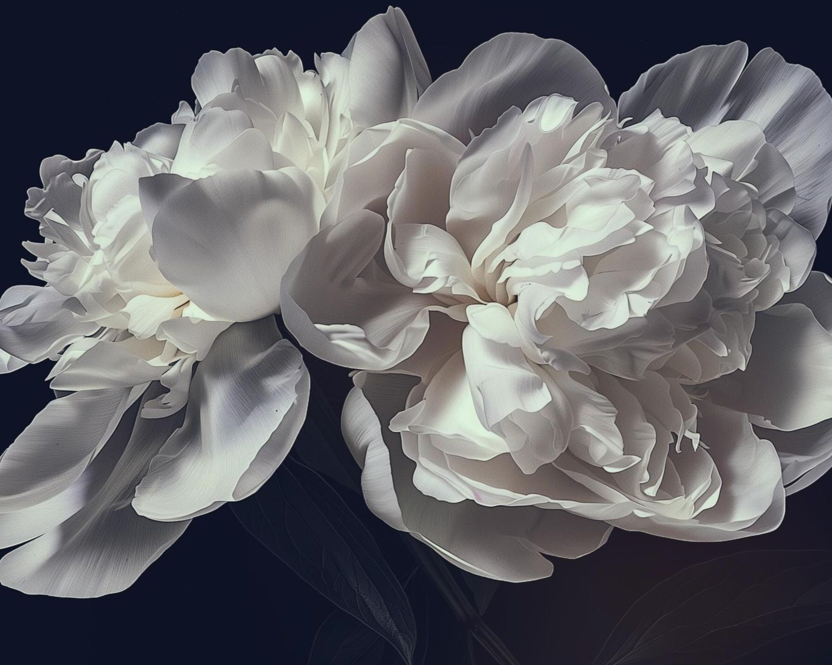 A botanical study of White Peonies