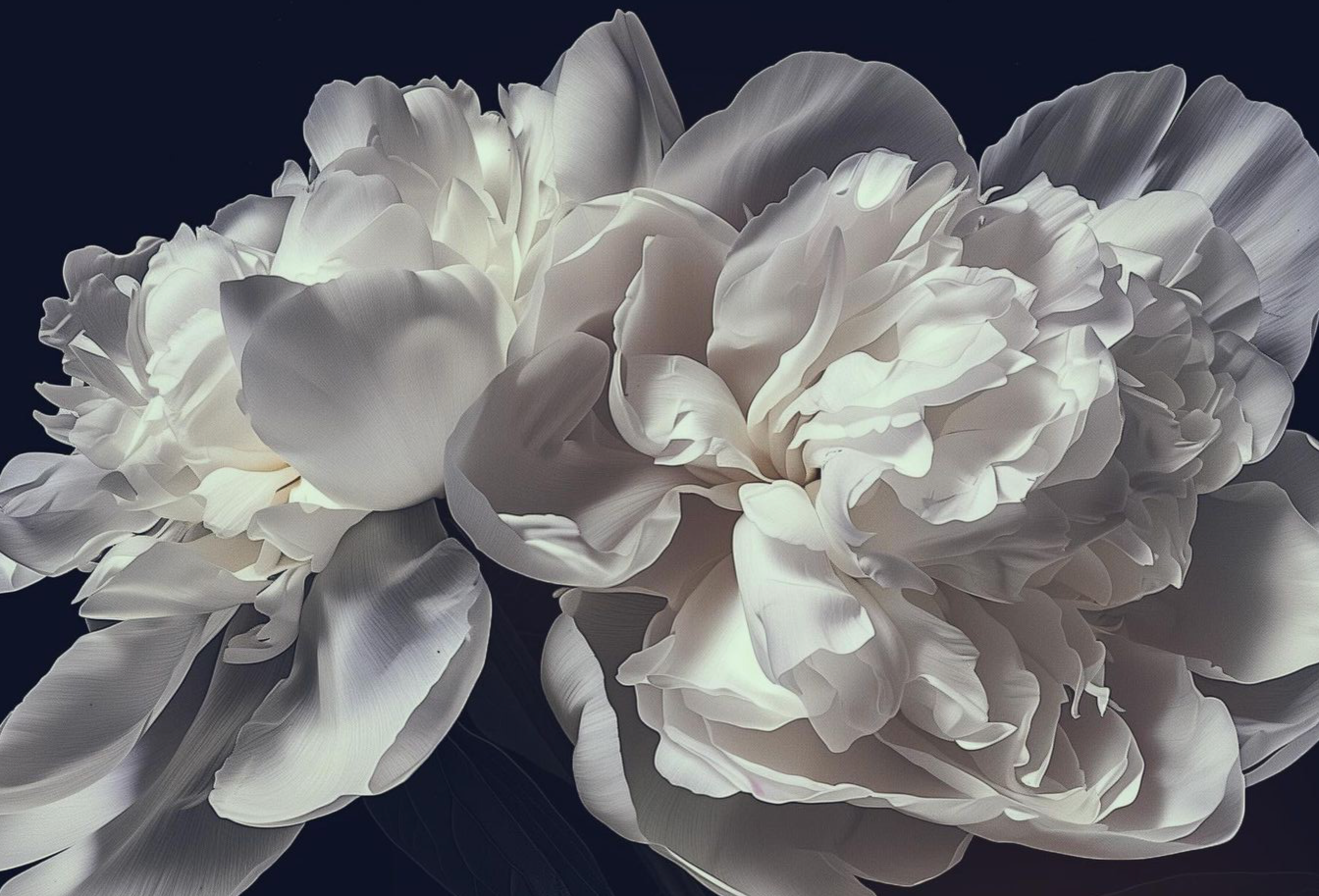 A botanical study of White Peonies