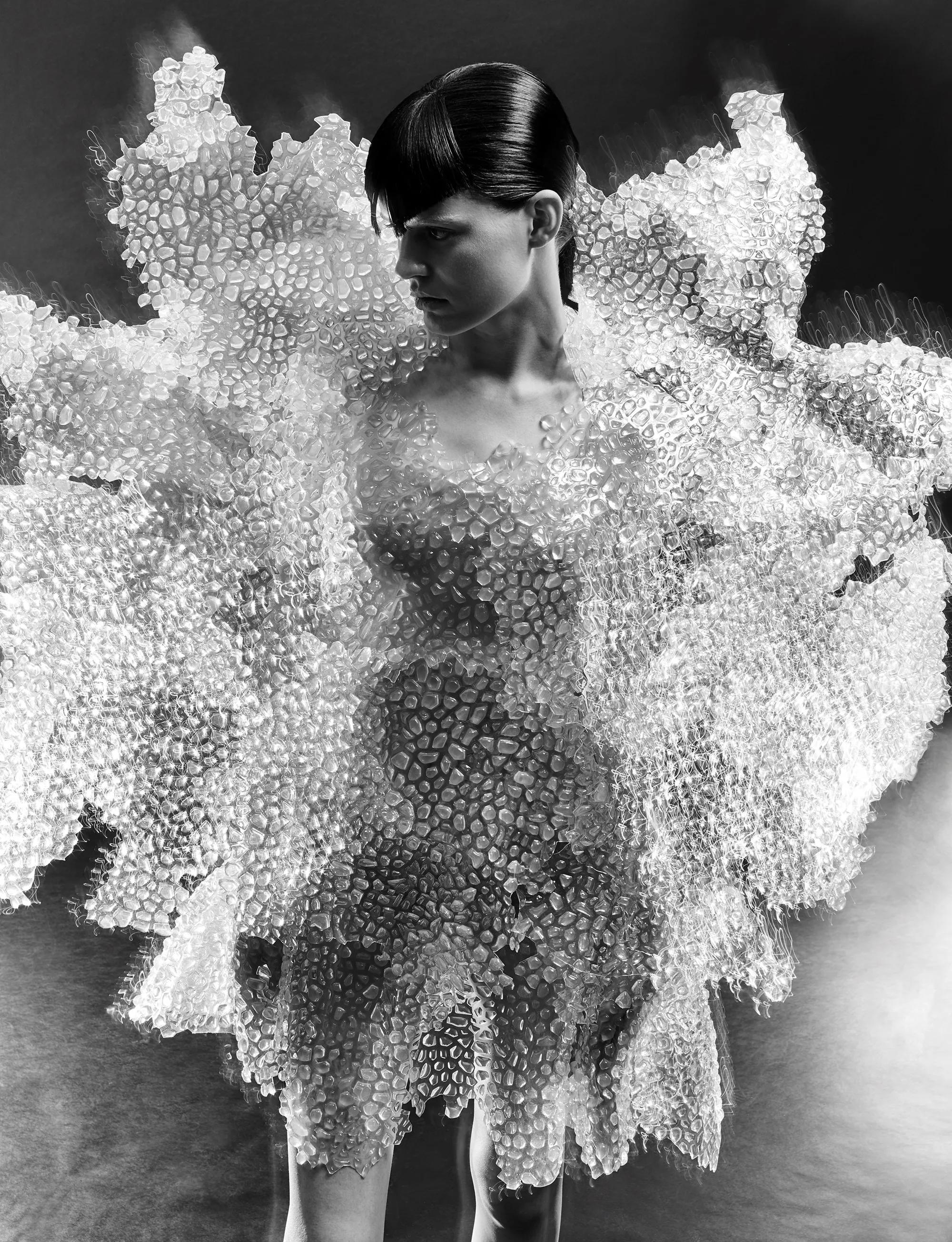 The finale piece of Spring 2017 "Between the Lines" couture collection.