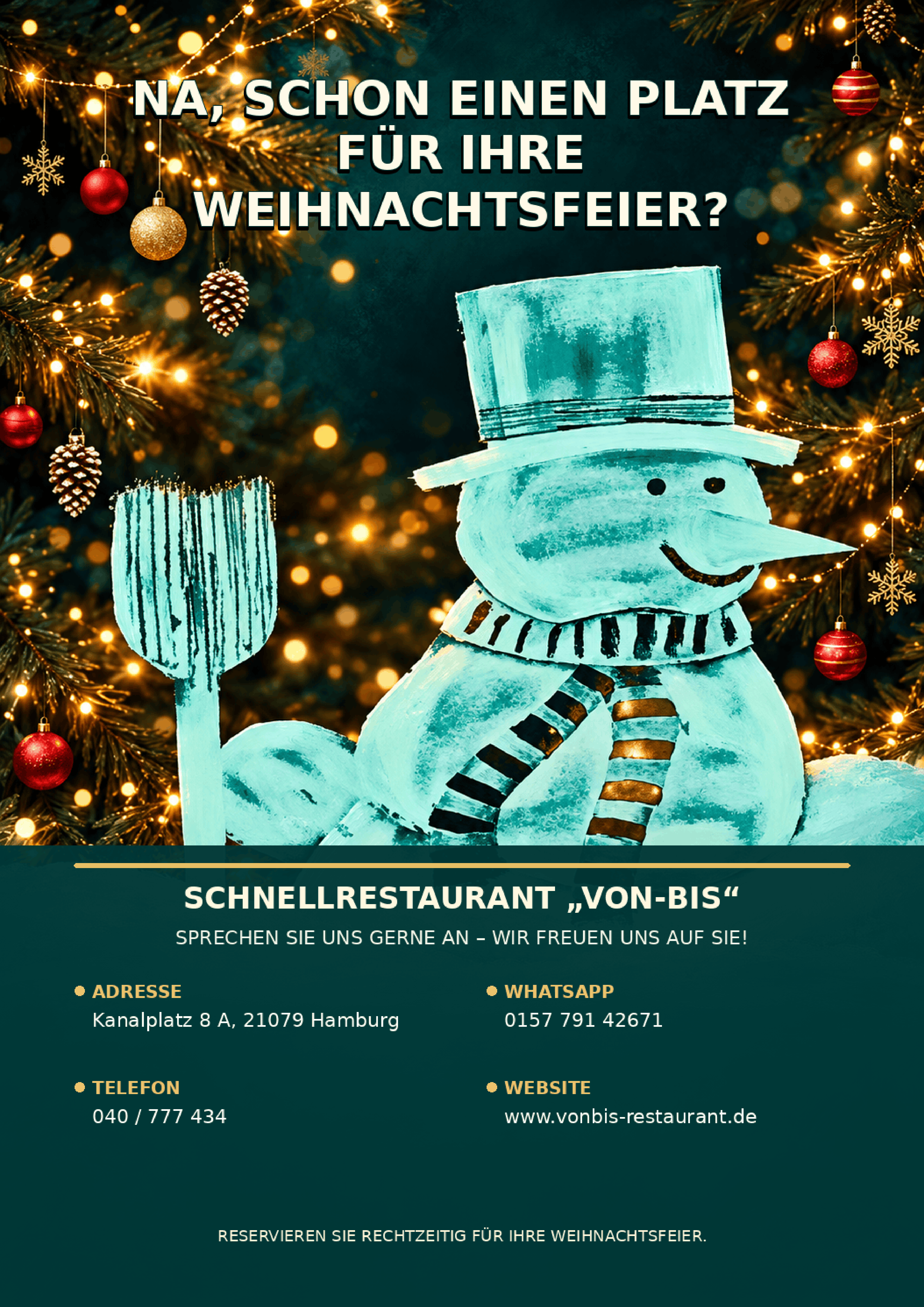 Weihnachtsfeier Flyer Von Bis