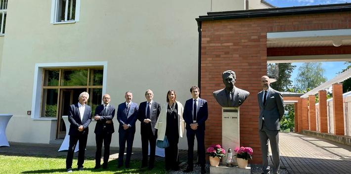 Martina Dlabajová přivítala italského velvyslance a delegaci Italsko-české obchodní a průmyslové komory ve Vile Tomáše Bati ve Zlíně