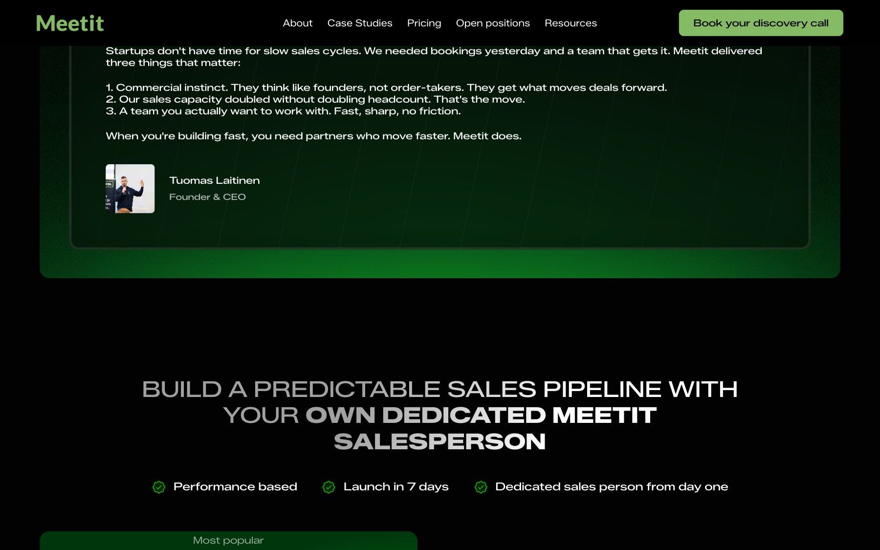 Meetit website, section 5