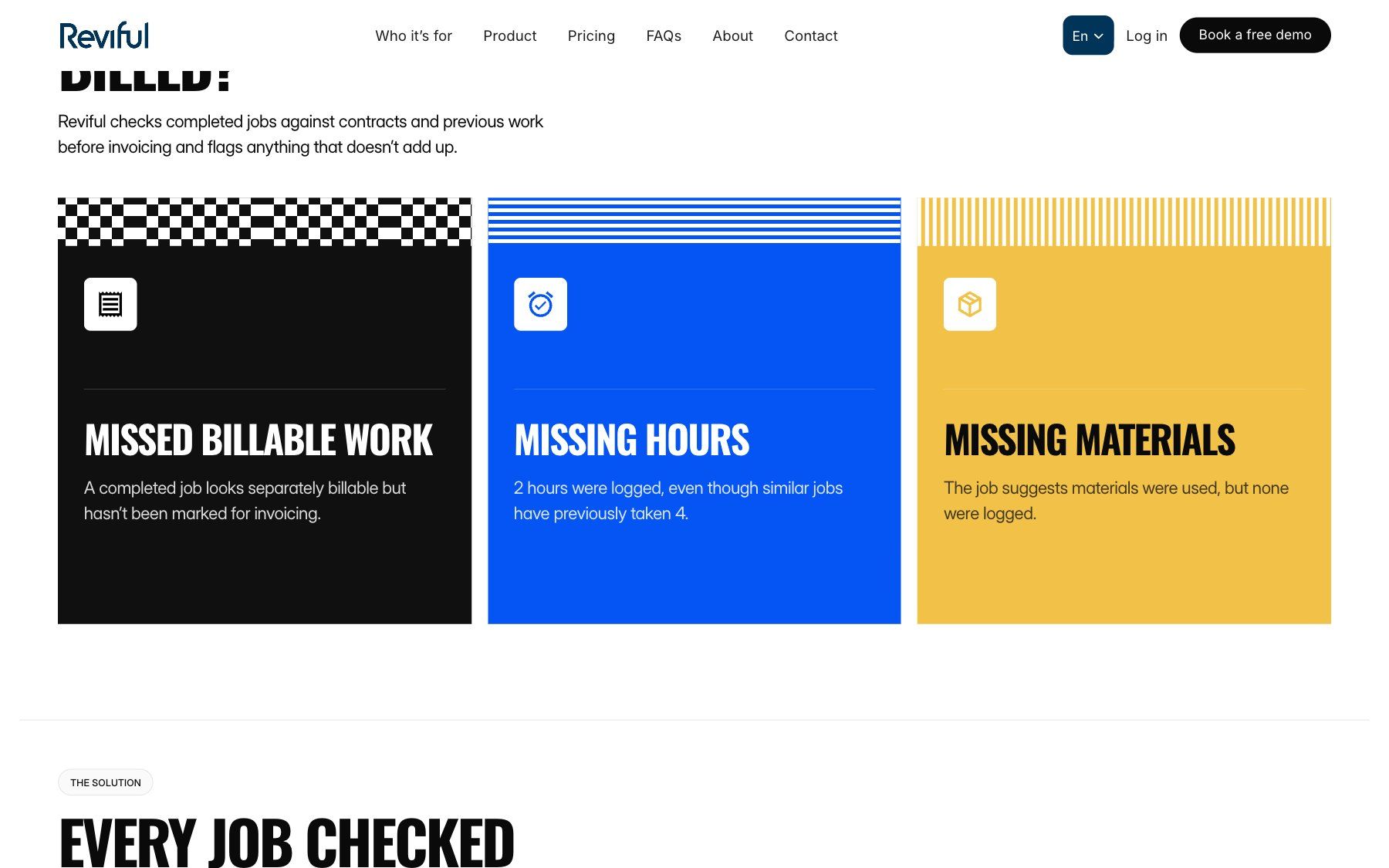 Reviful website, section 2