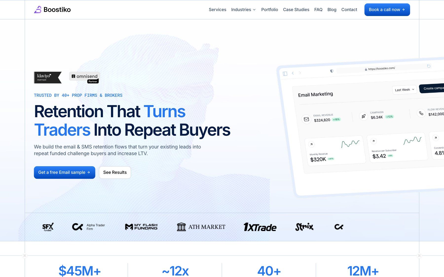 Boostiko website, section 1
