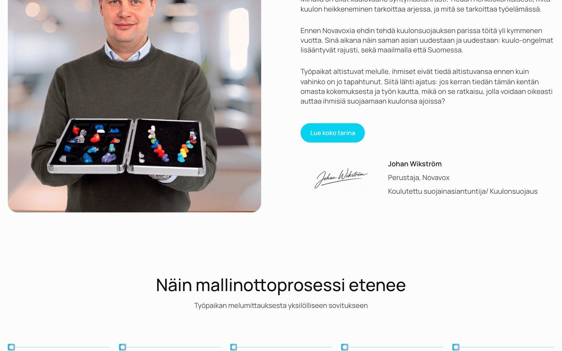 Novavox website, section 5