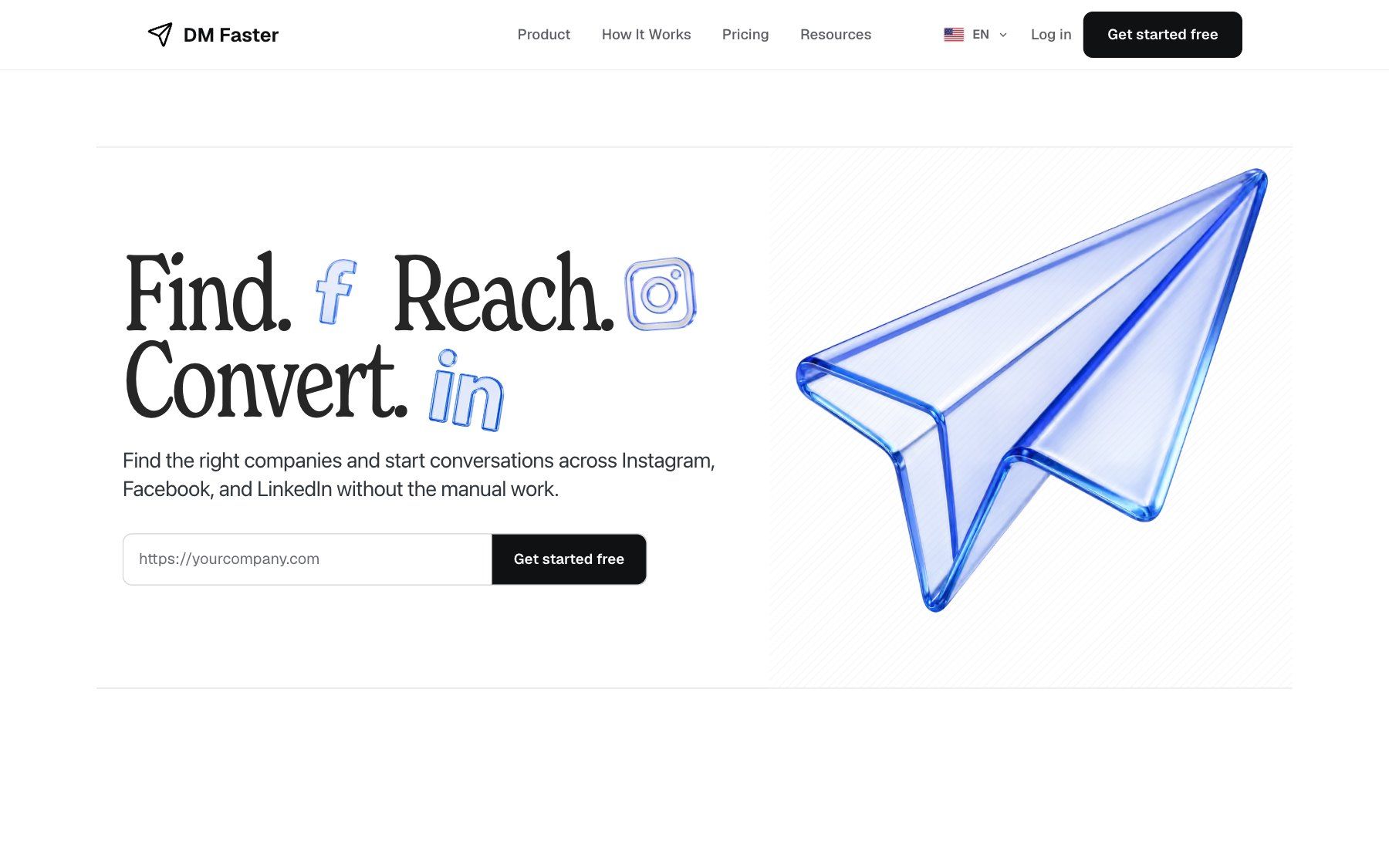 DM Faster website, section 1