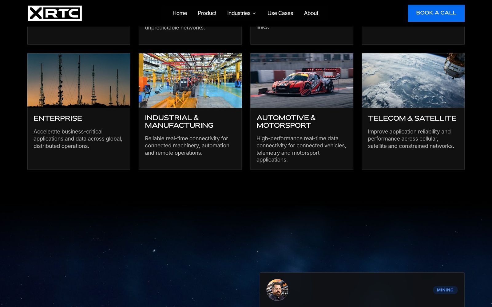 XRTC website, section 2
