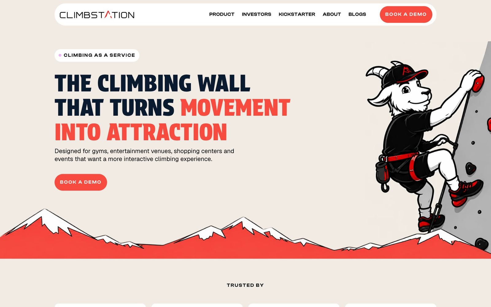 Climbstation website, section 1