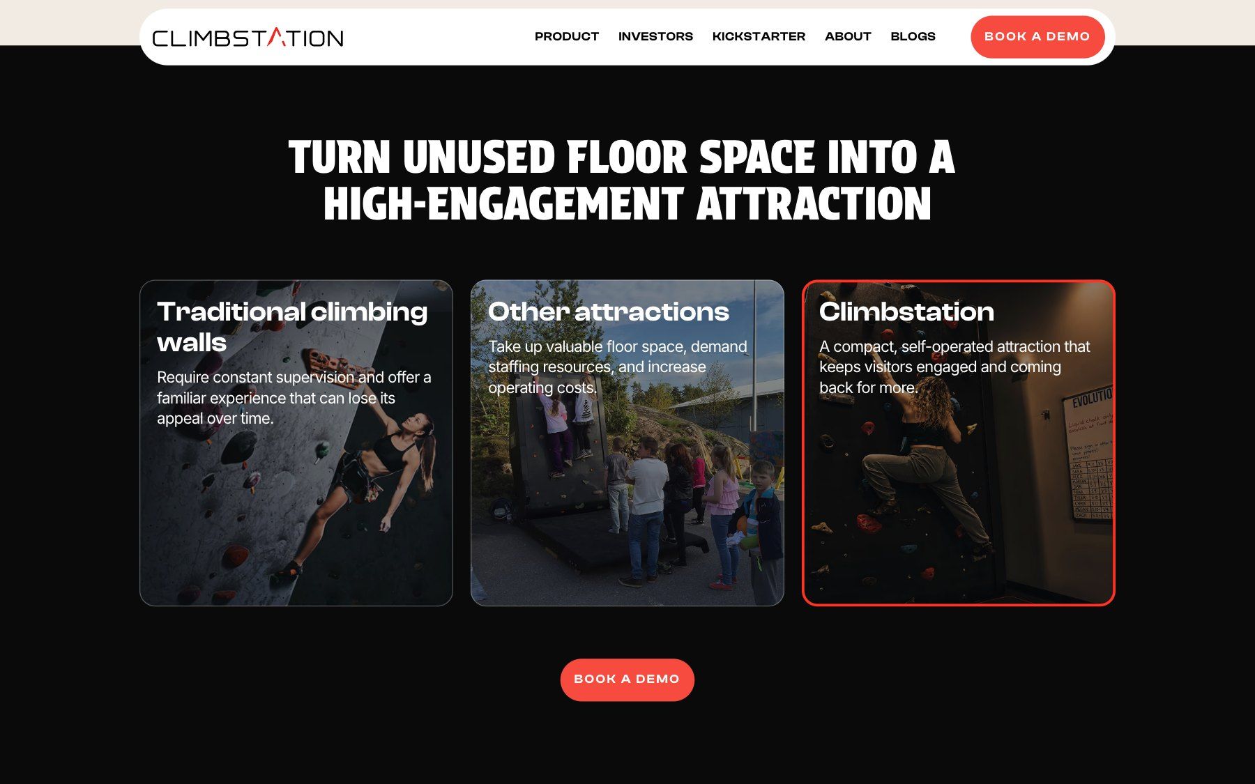 Climbstation website, section 2