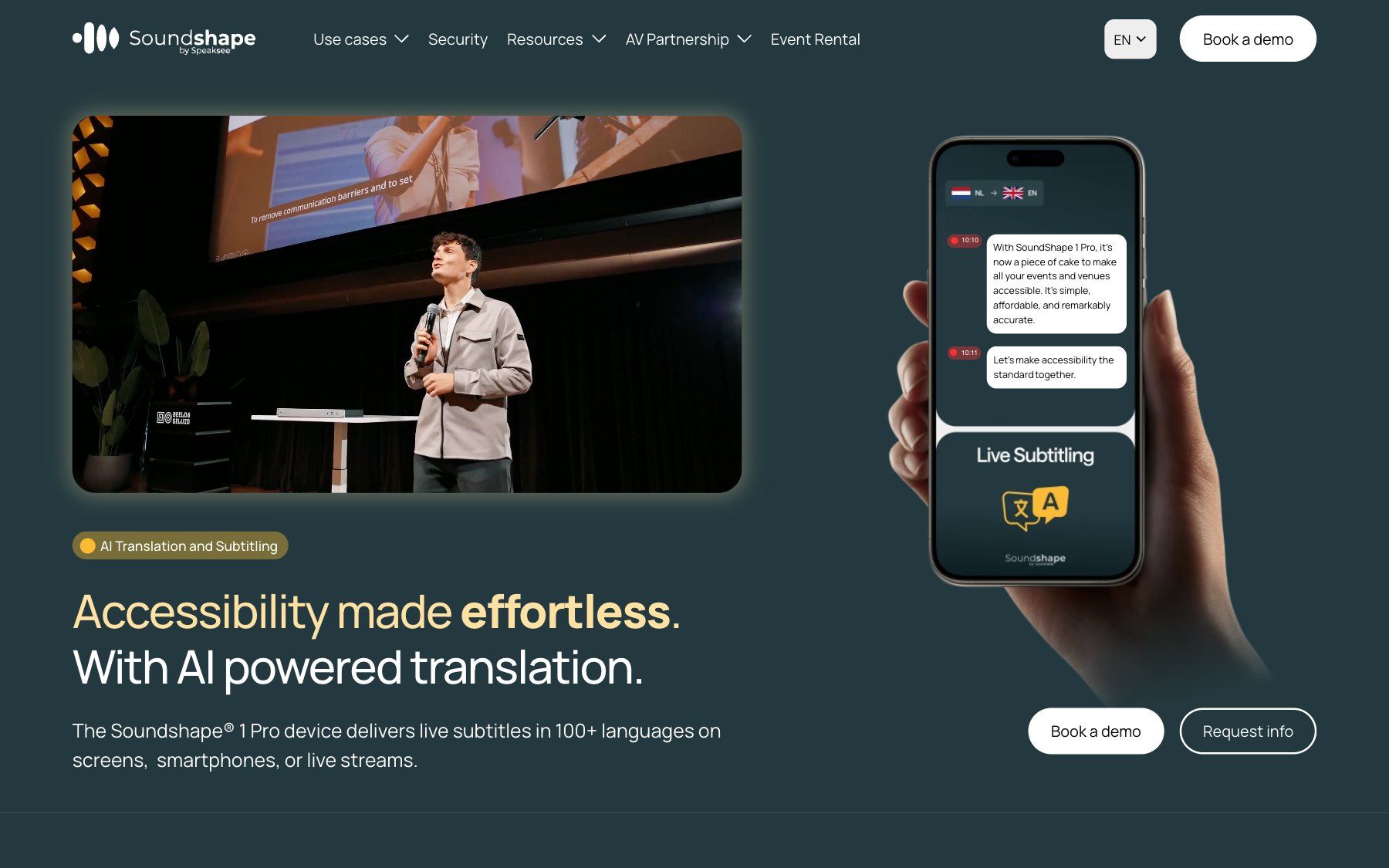 Soundshape website, section 1