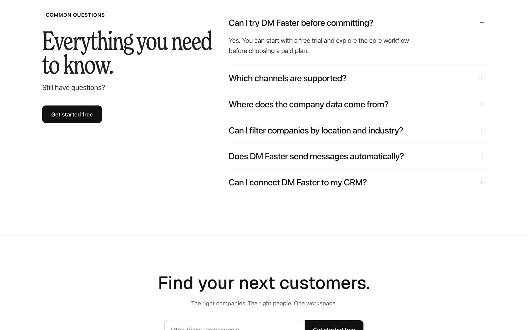 DM Faster website, section 6