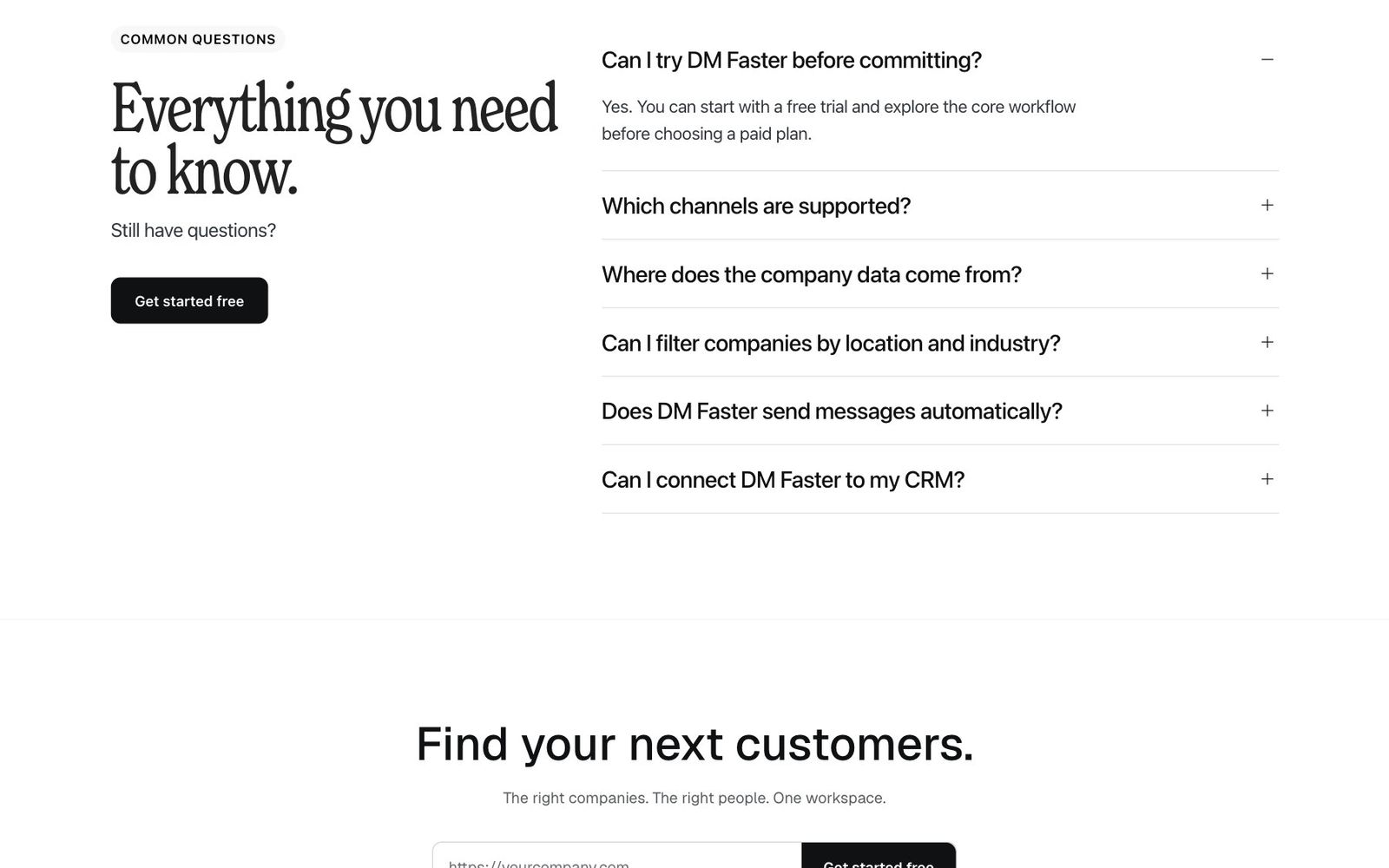 DM Faster website, section 6