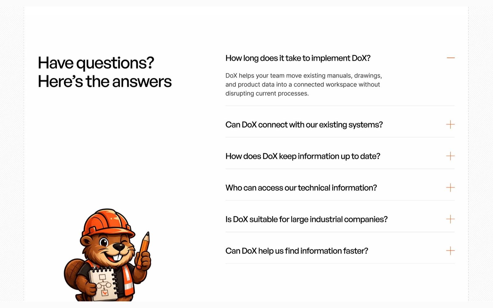 DoX Systems website, section 4