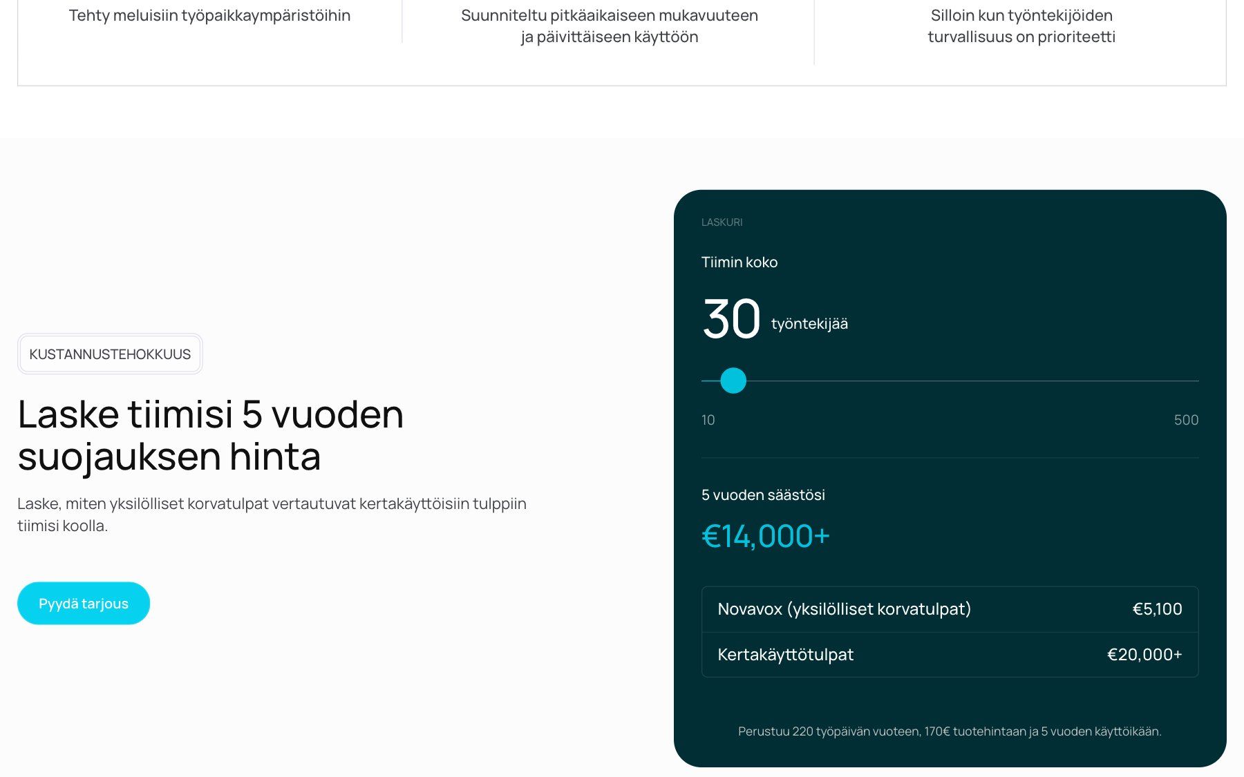 Novavox website, section 2