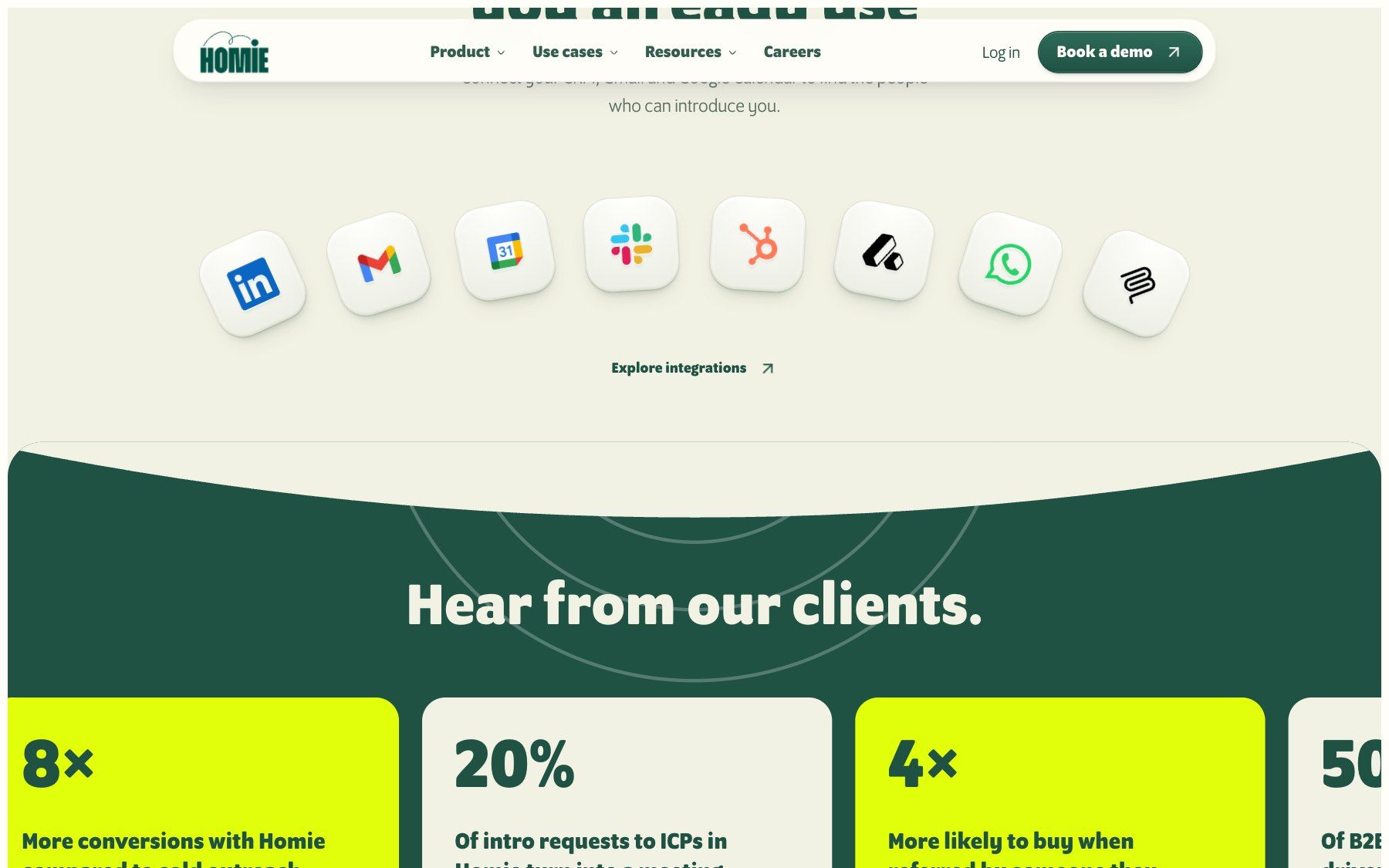 Homie website, section 5