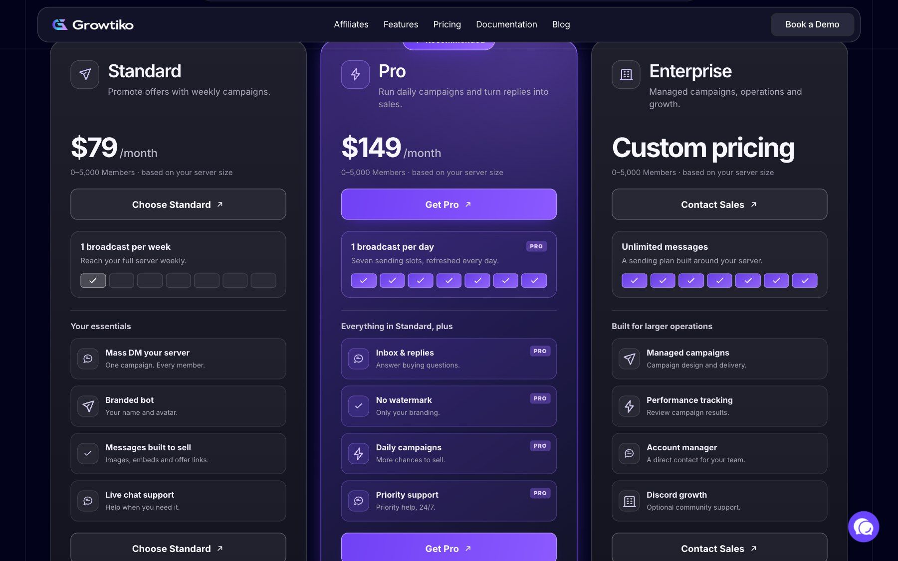 Growtiko website, section 4