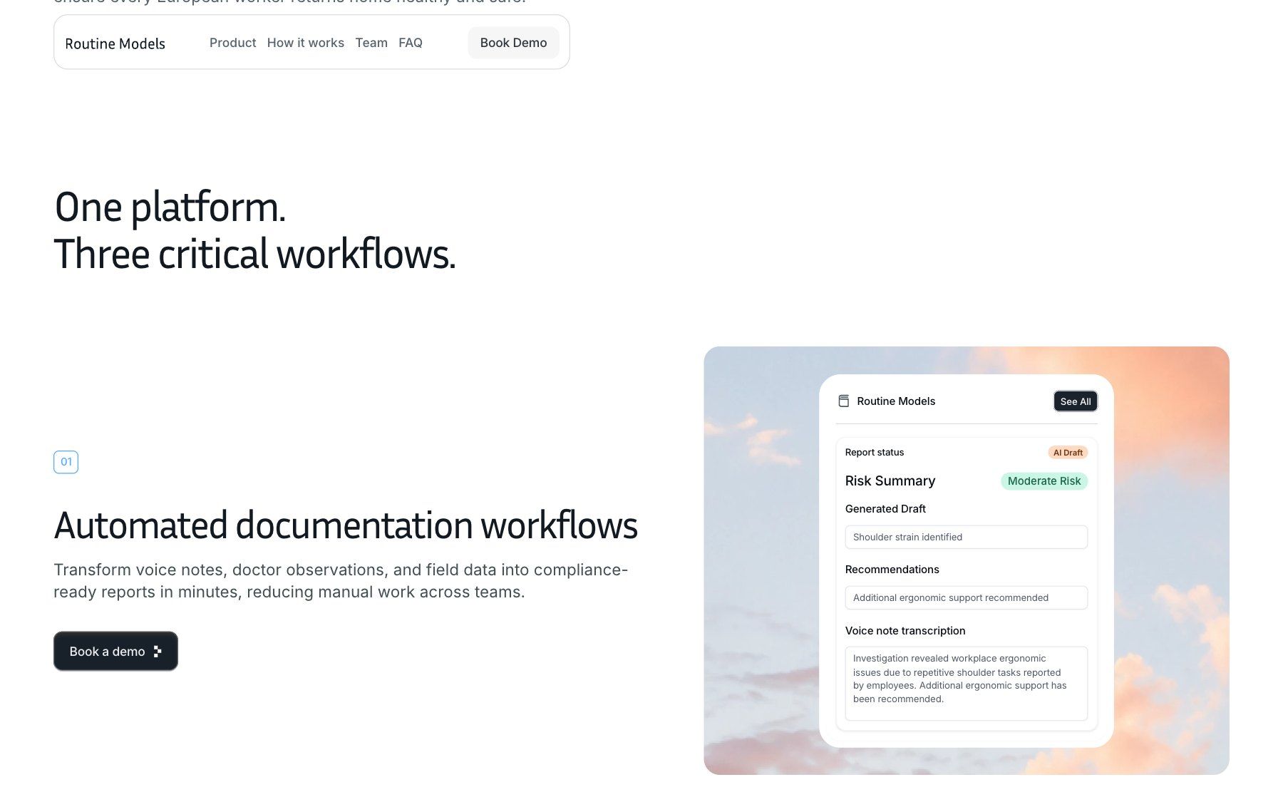 Routine Models website, section 3
