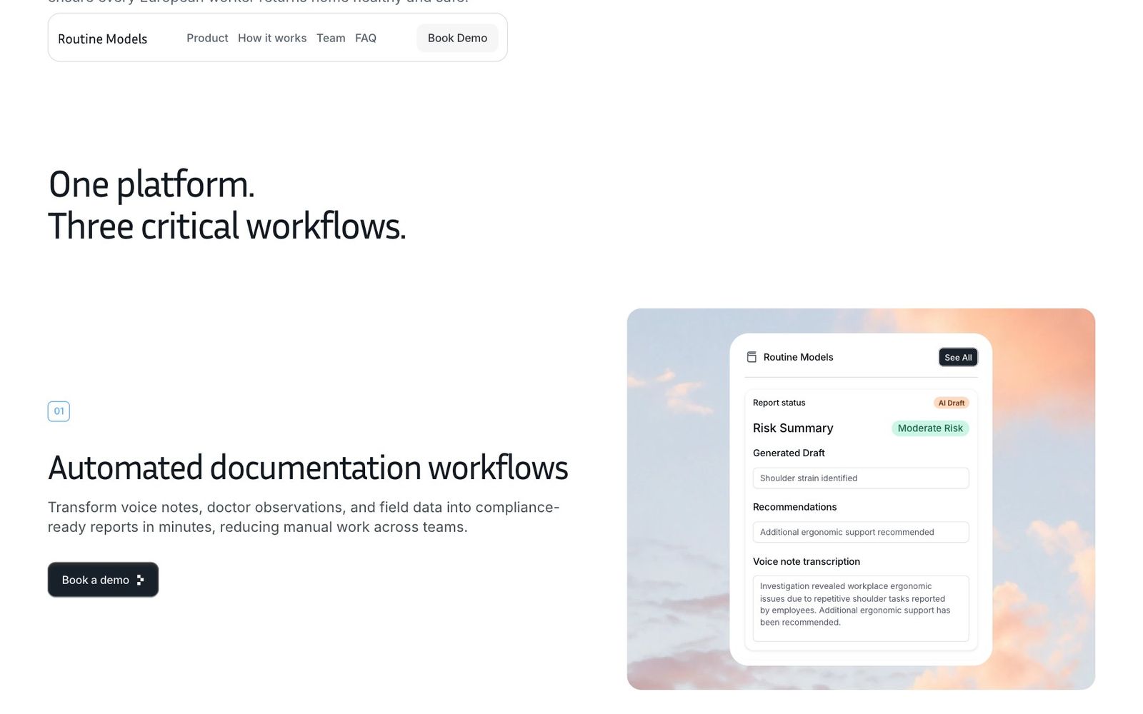 Routine Models website, section 3