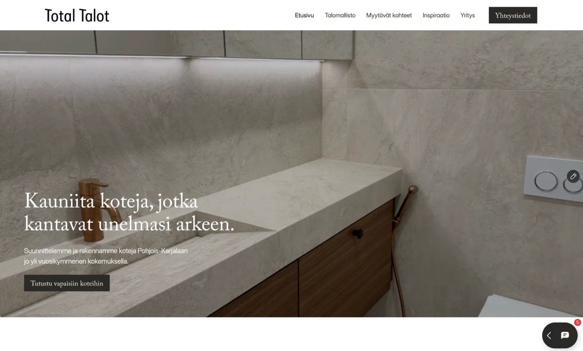 Total Talot website