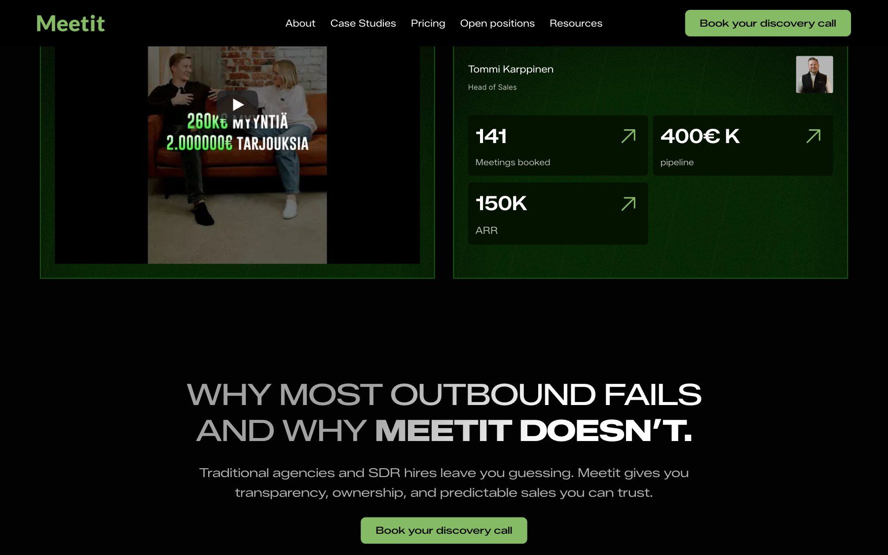 Meetit website, section 2