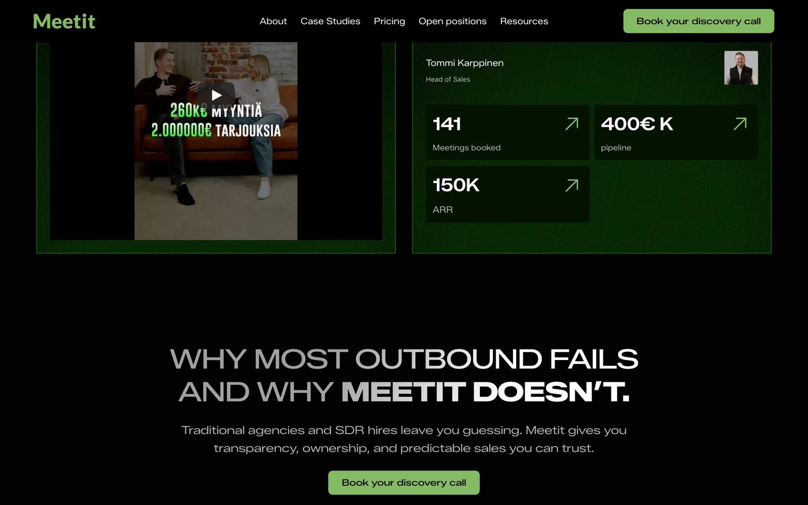 Meetit website, section 2