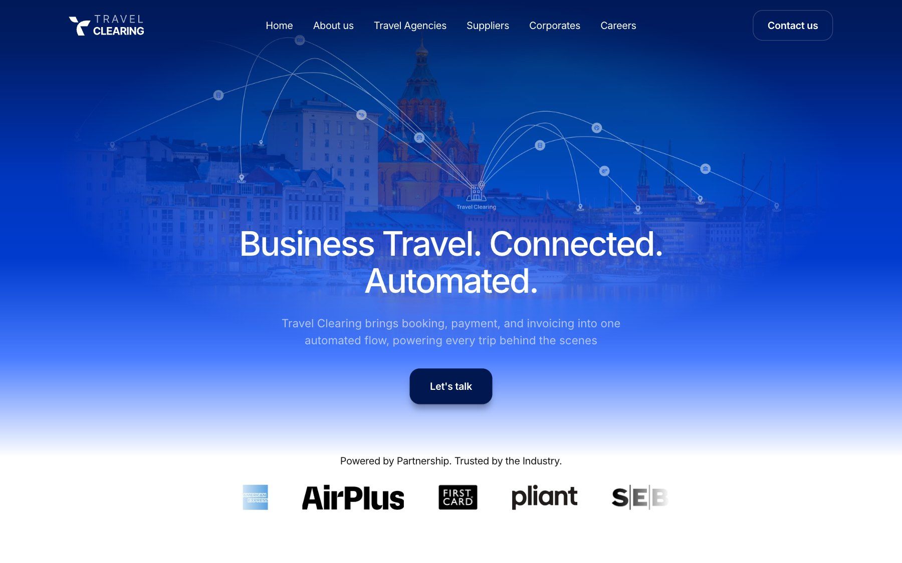 Travel Clearing website, section 1