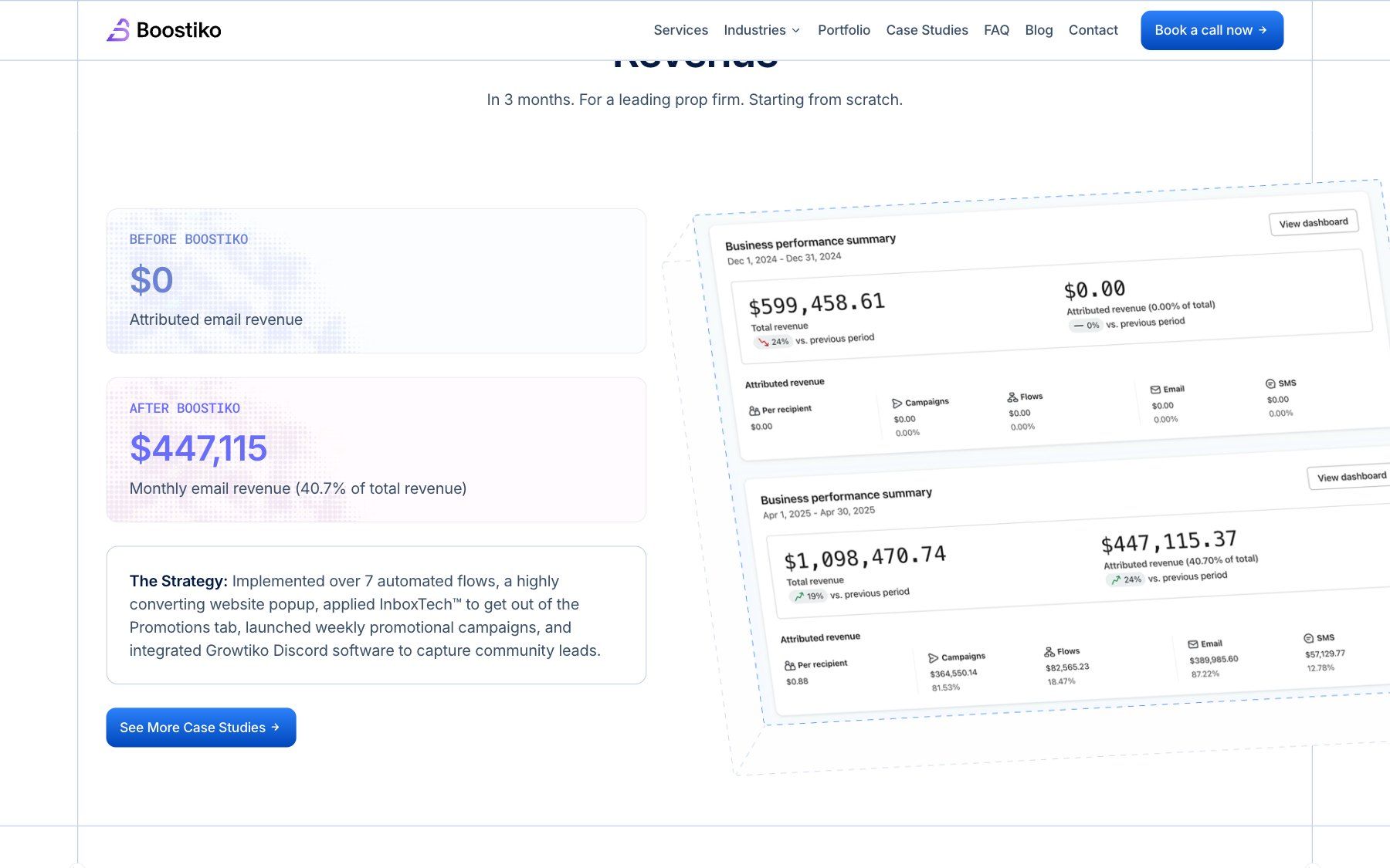 Boostiko website, section 5